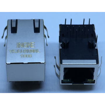 Ingke YKJU-8109NL 100% cross J1012F21CNL 1 Port RJ45 Female Jack With Magnetics